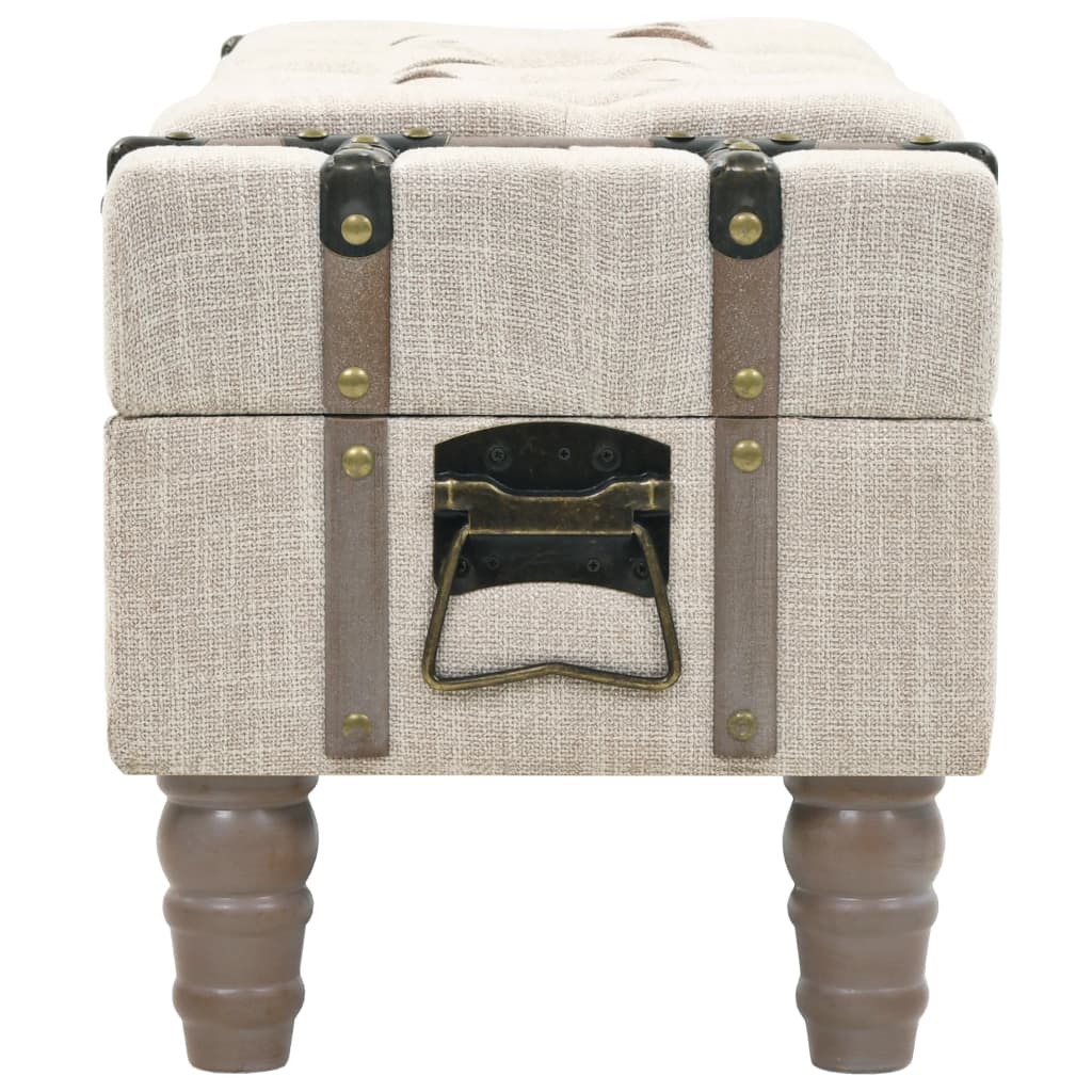 Banc de rangement Bois massif et acier 111x34x37 cm - XIOS