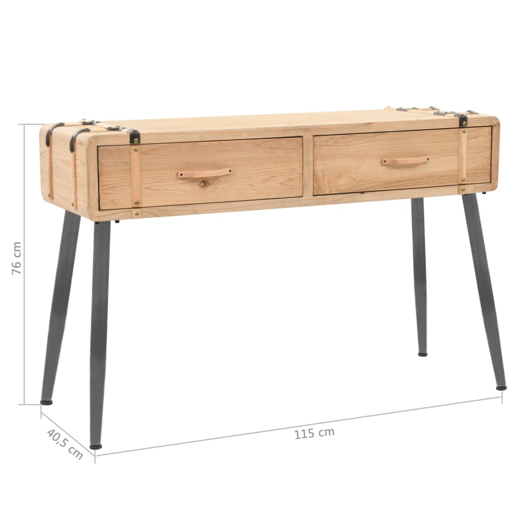 Table console Bois massif de sapin 115x40,5x76 cm - XIOS