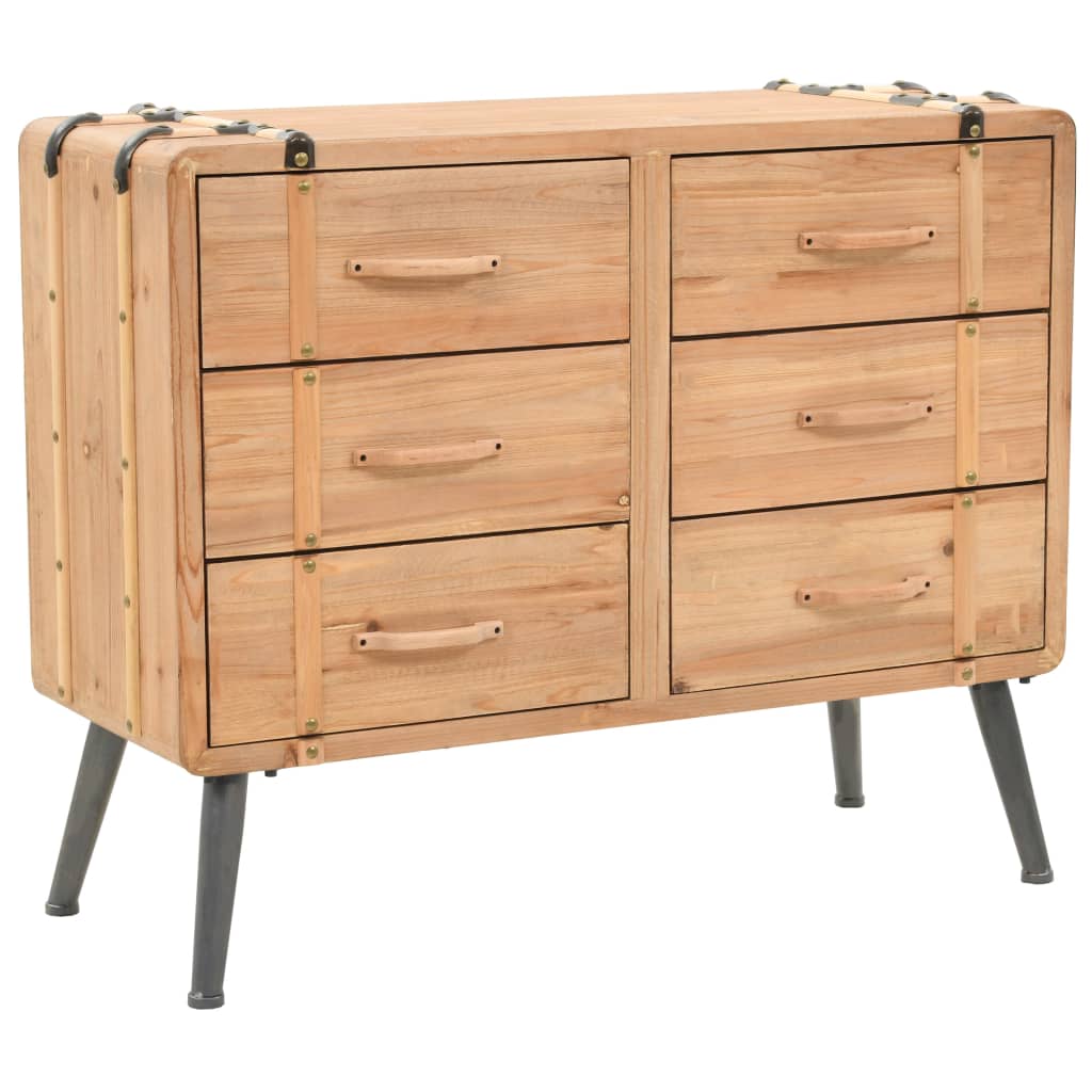 Armoire à tiroirs bois de sapin massif 91x35x73 cm - XIOS