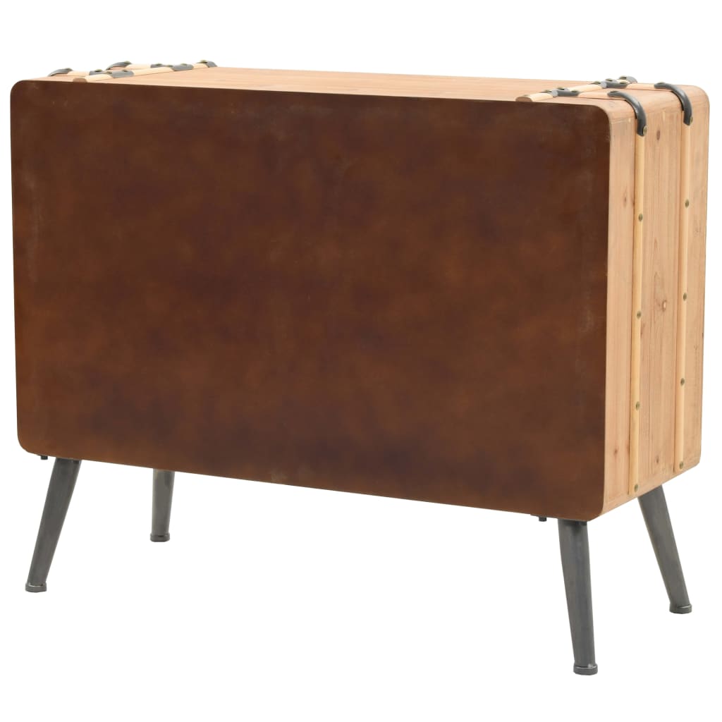 Armoire à tiroirs bois de sapin massif 91x35x73 cm - XIOS