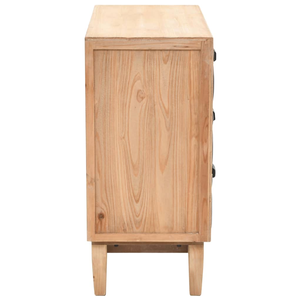 Armoire à tiroirs bois de sapin massif 80x36x75 cm - XIOS