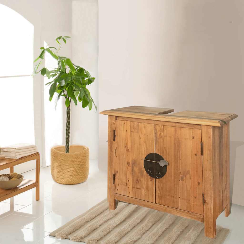 Mobilier de salle de bain Bois de pin massif