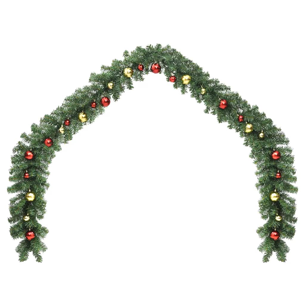 Guirlande de Noël décorée avec boules et lumières LED 20 m - XIOS