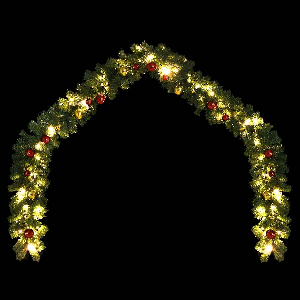 Guirlande de Noël décorée avec boules et lumières LED 20 m - XIOS