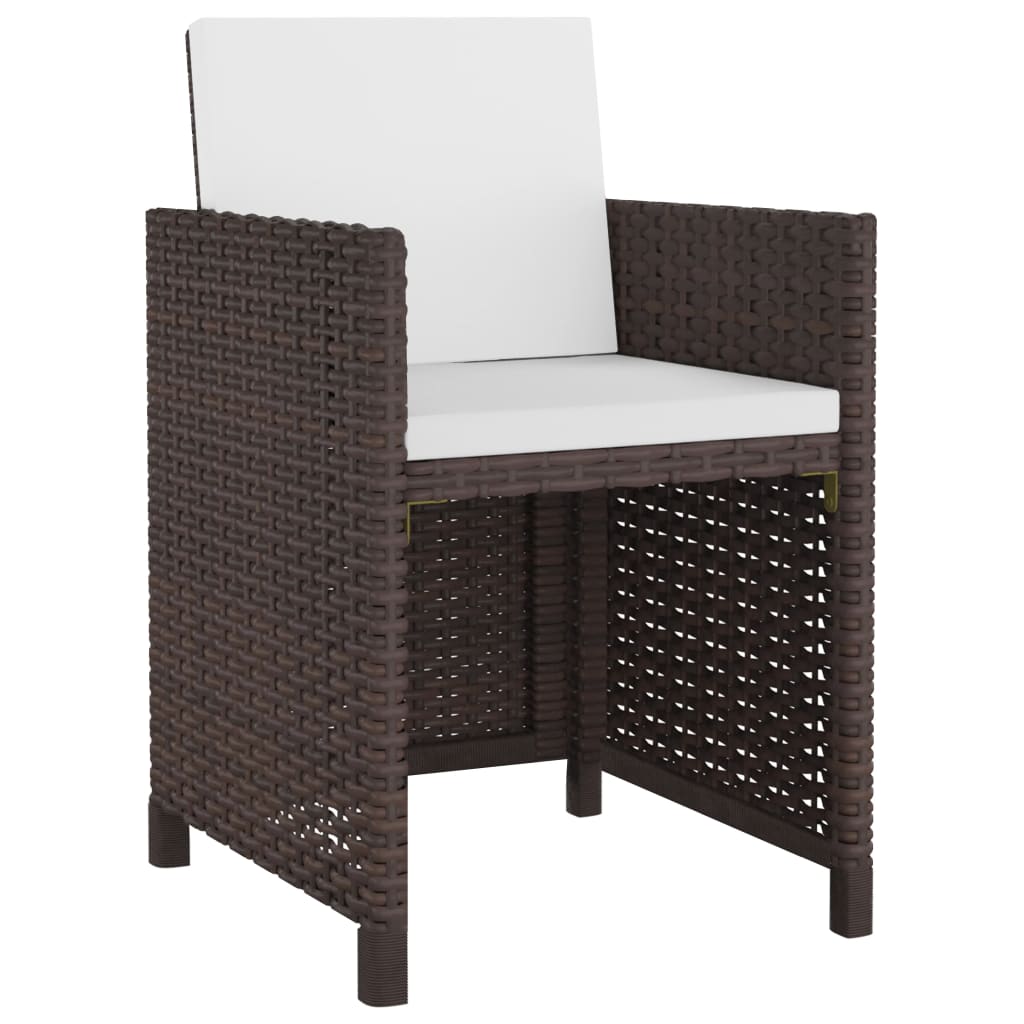 Ensemble à manger d'extérieur 5pcs avec coussins Résine tressée - XIOS