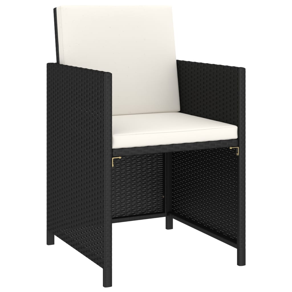 Salon de jardin 6 pcs avec coussins Résine tressée Noir - XIOS