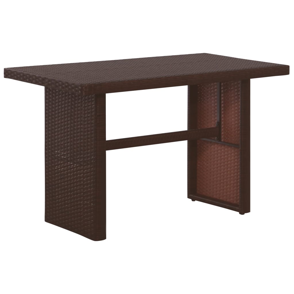 Ensemble de bistro 3 pcs avec coussins marron résine tressée - XIOS