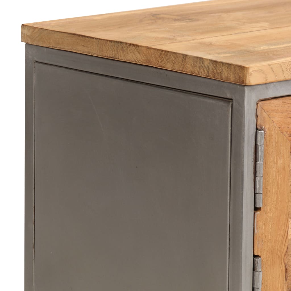 Meuble TV Teck recyclé et acier 120x30x40 cm - XIOS