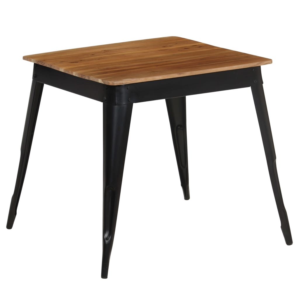 Table à manger Bois d'acacia massif et acier 75x75x76 cm - XIOS