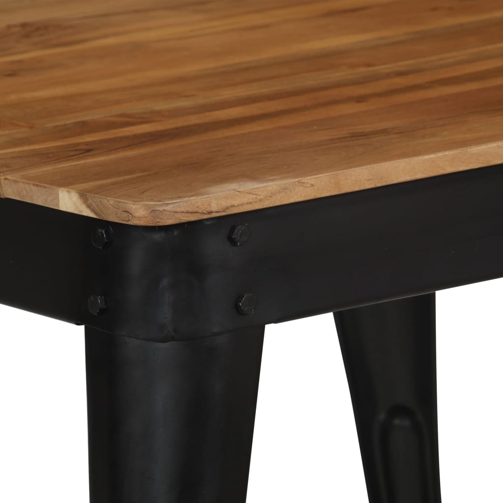 Table à manger Bois d'acacia massif et acier 75x75x76 cm - XIOS