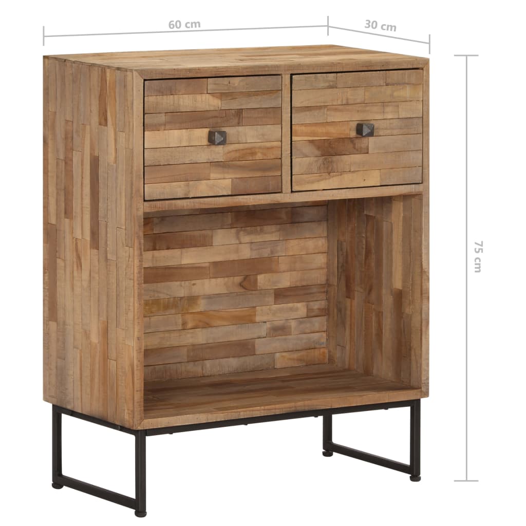 Buffet Bois de teck recyclé 60x30x75 cm - XIOS