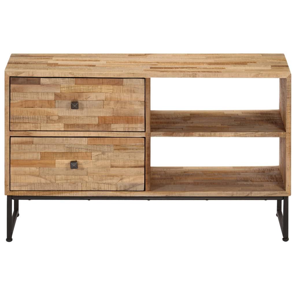 Meuble TV Bois de teck recyclé 90 x 30 x 55 cm - XIOS