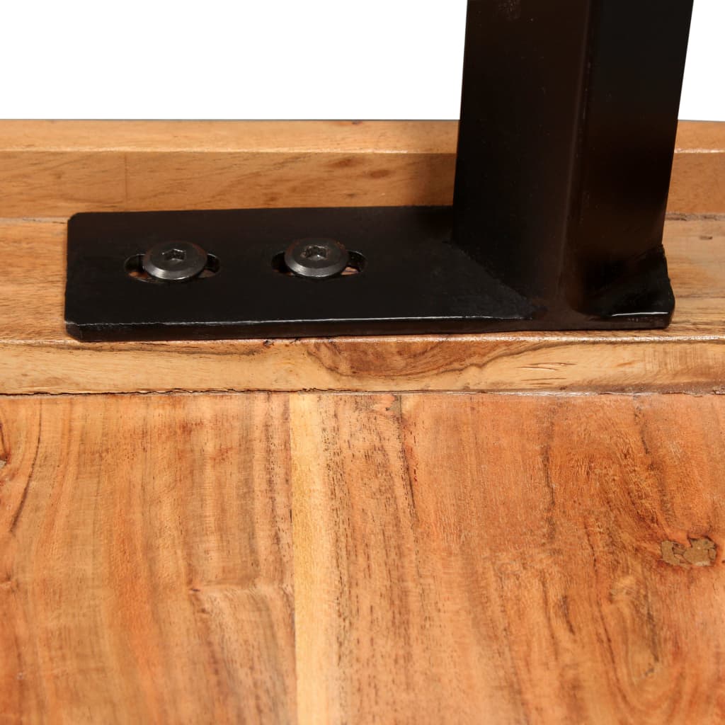 Ensemble de bar 3 pcs Bois d'acacia massif et cuir véritable - XIOS