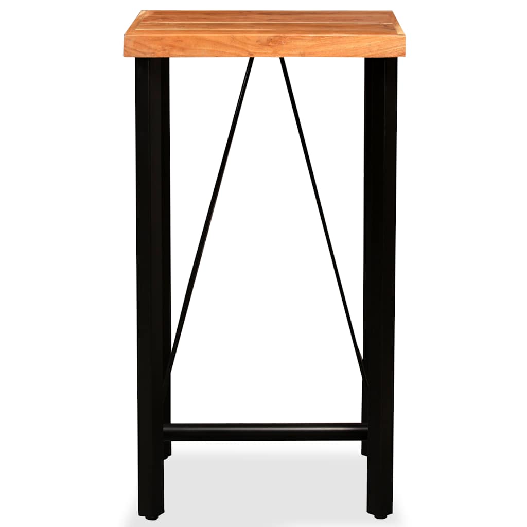 Ensemble de bar 3 pcs Bois d'acacia Cuir véritable et toile - XIOS