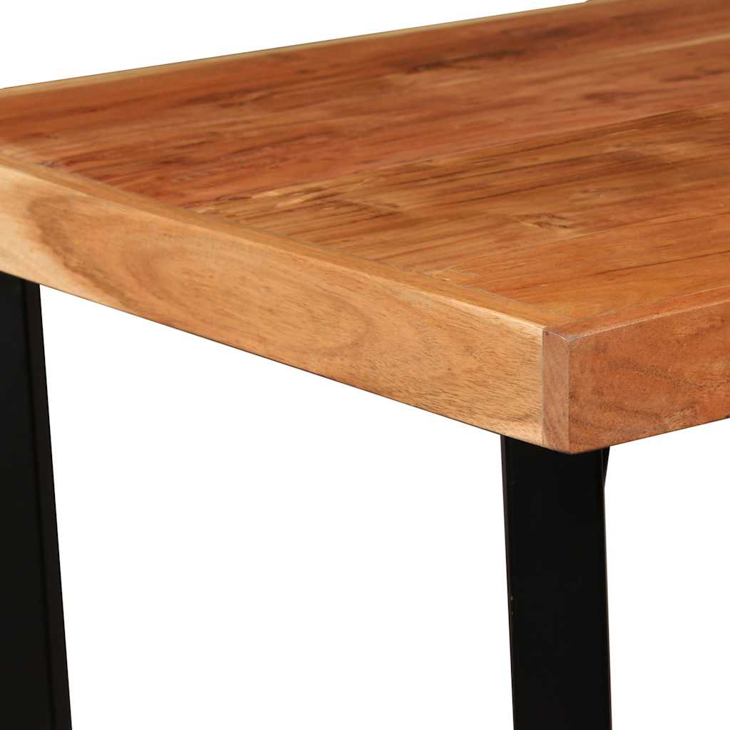 Ensemble de bar 3 pcs Bois d'acacia Cuir véritable et toile - XIOS