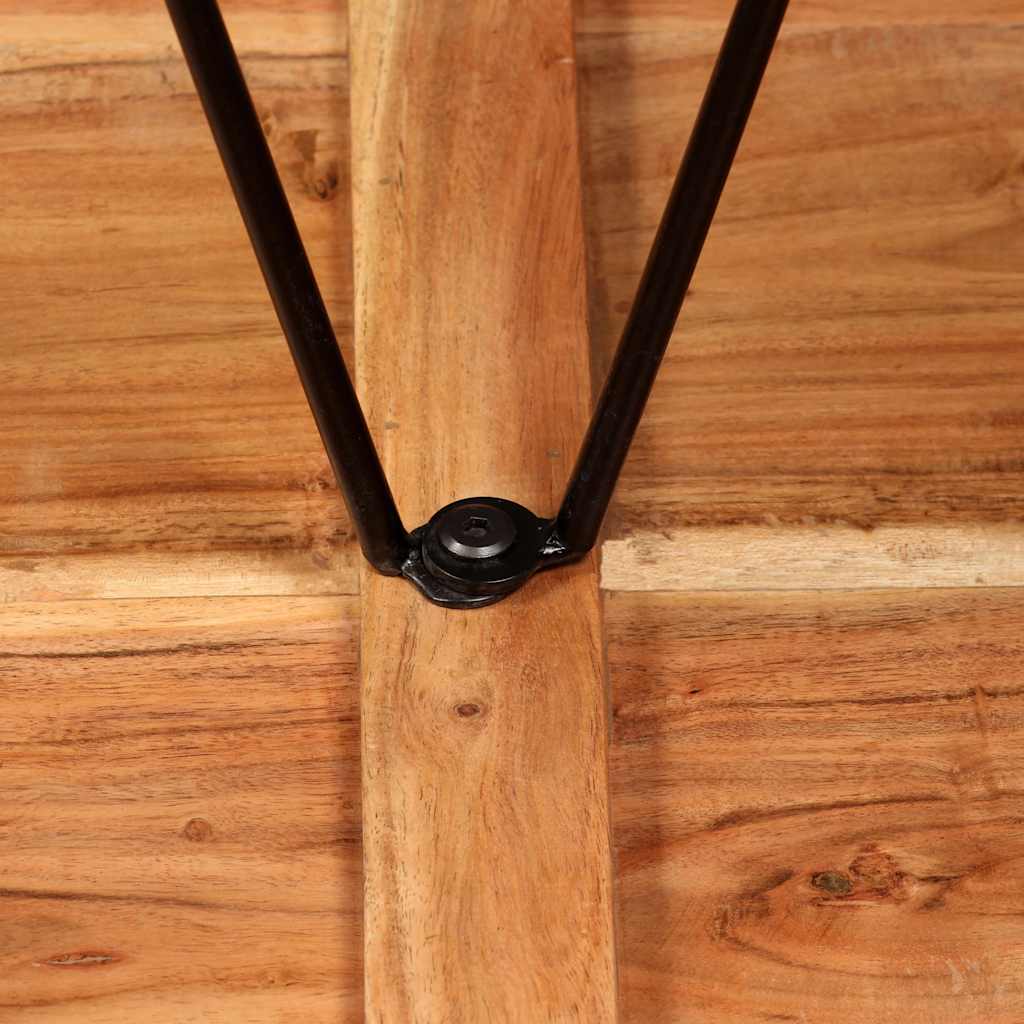Ensemble de bar 3 pcs Bois d'acacia Cuir véritable et toile - XIOS