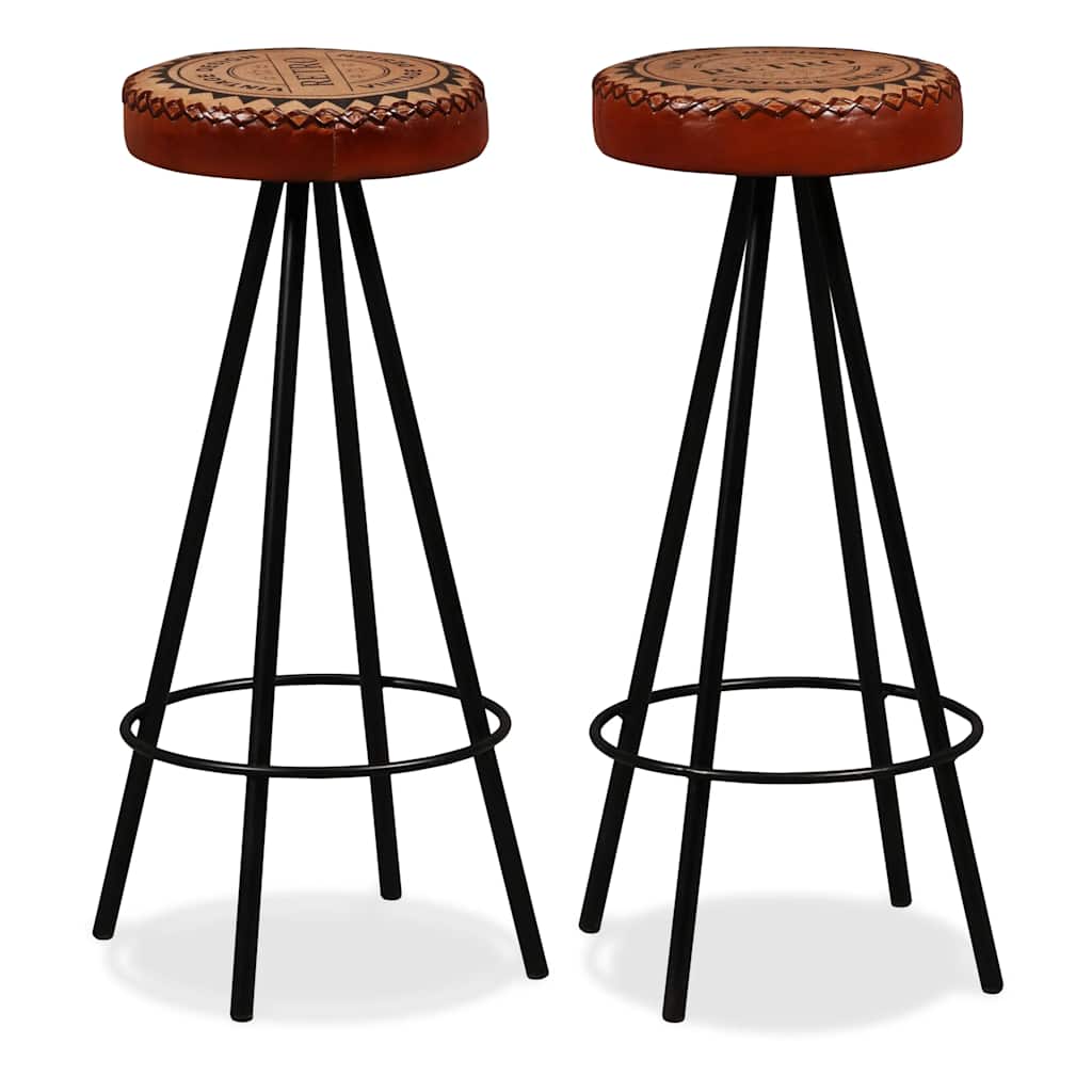 Ensemble de bar 3 pcs Bois d'acacia Cuir véritable et toile - XIOS