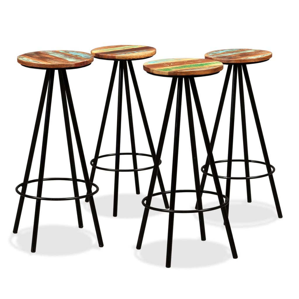 Ensemble de bar 5 pcs Bois d'acacia massif et de récupération - XIOS