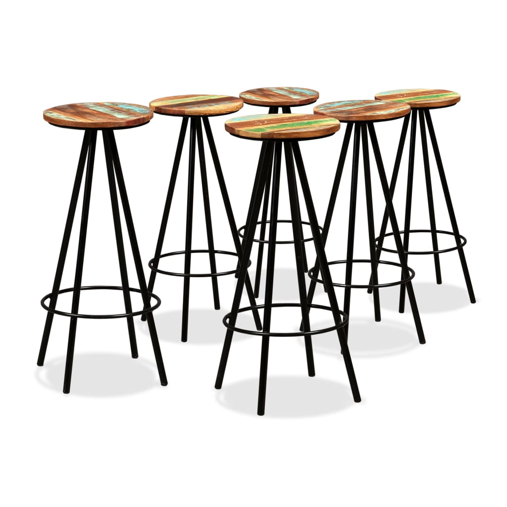 Ensemble de bar 7 pcs Bois d'acacia massif et de récupération - XIOS