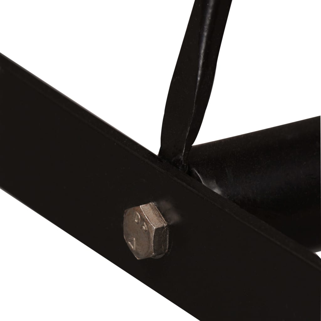 Ensemble de bar 3 pcs Bois massif recyclé et cuir véritable - XIOS