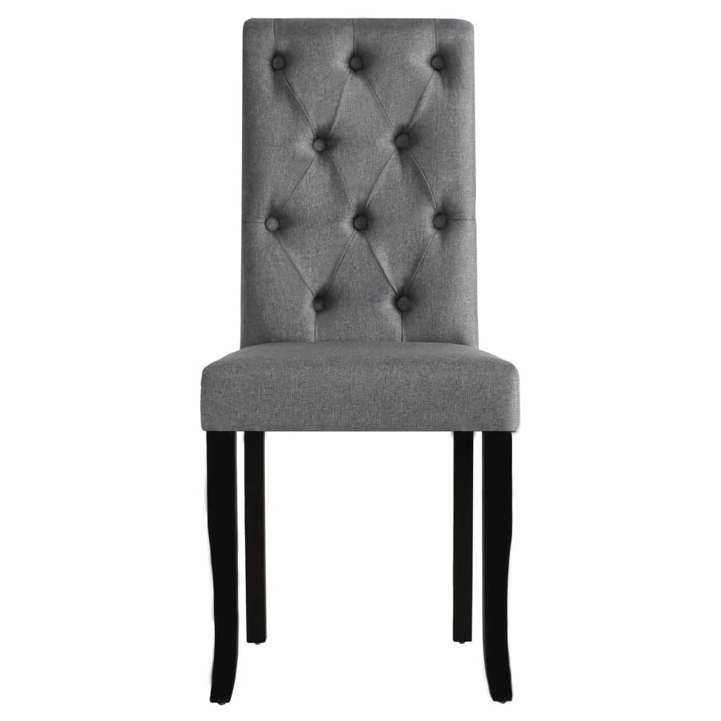 Chaises à manger lot de 6 gris foncé tissu - XIOS