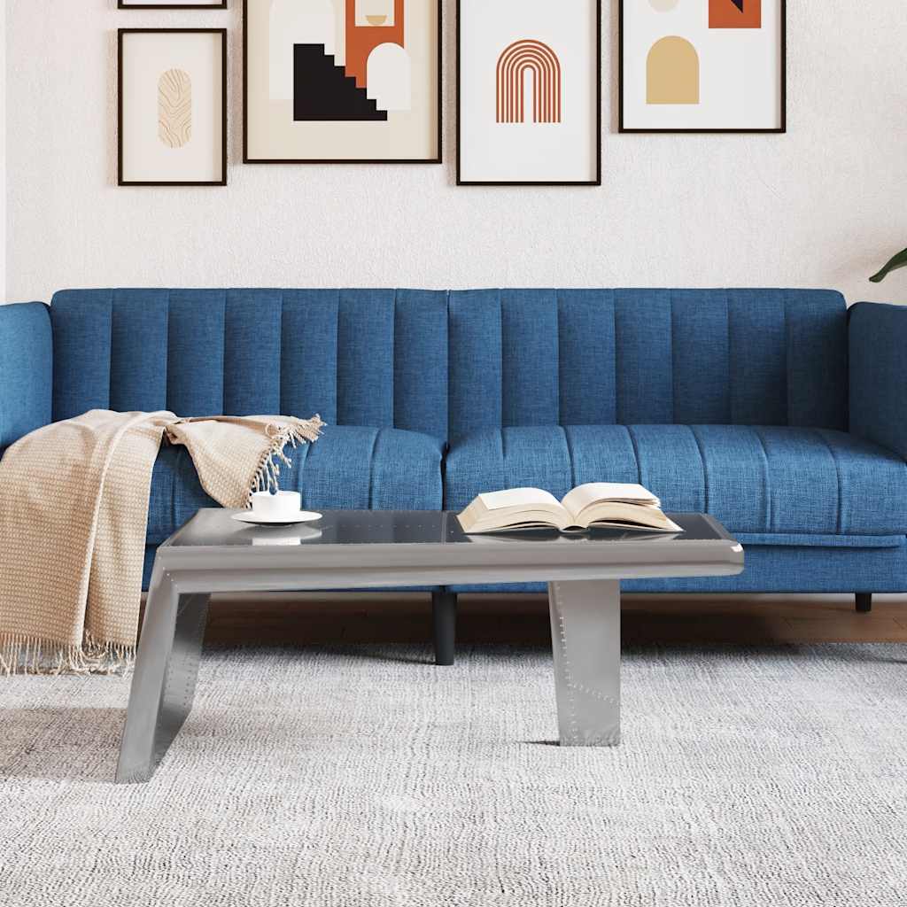 Table basse Aviator Style d'avion vintage Aluminium - XIOS