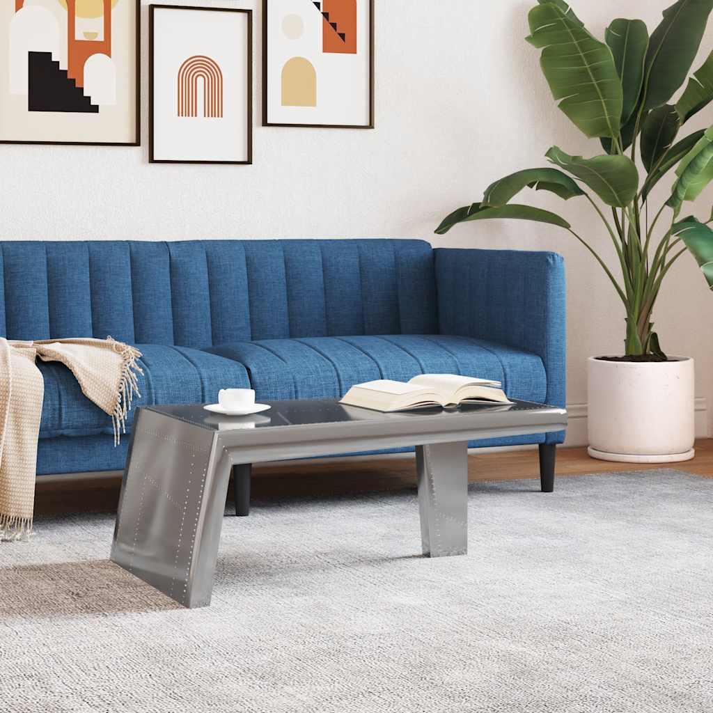 Table basse Aviator Style d'avion vintage Aluminium - XIOS