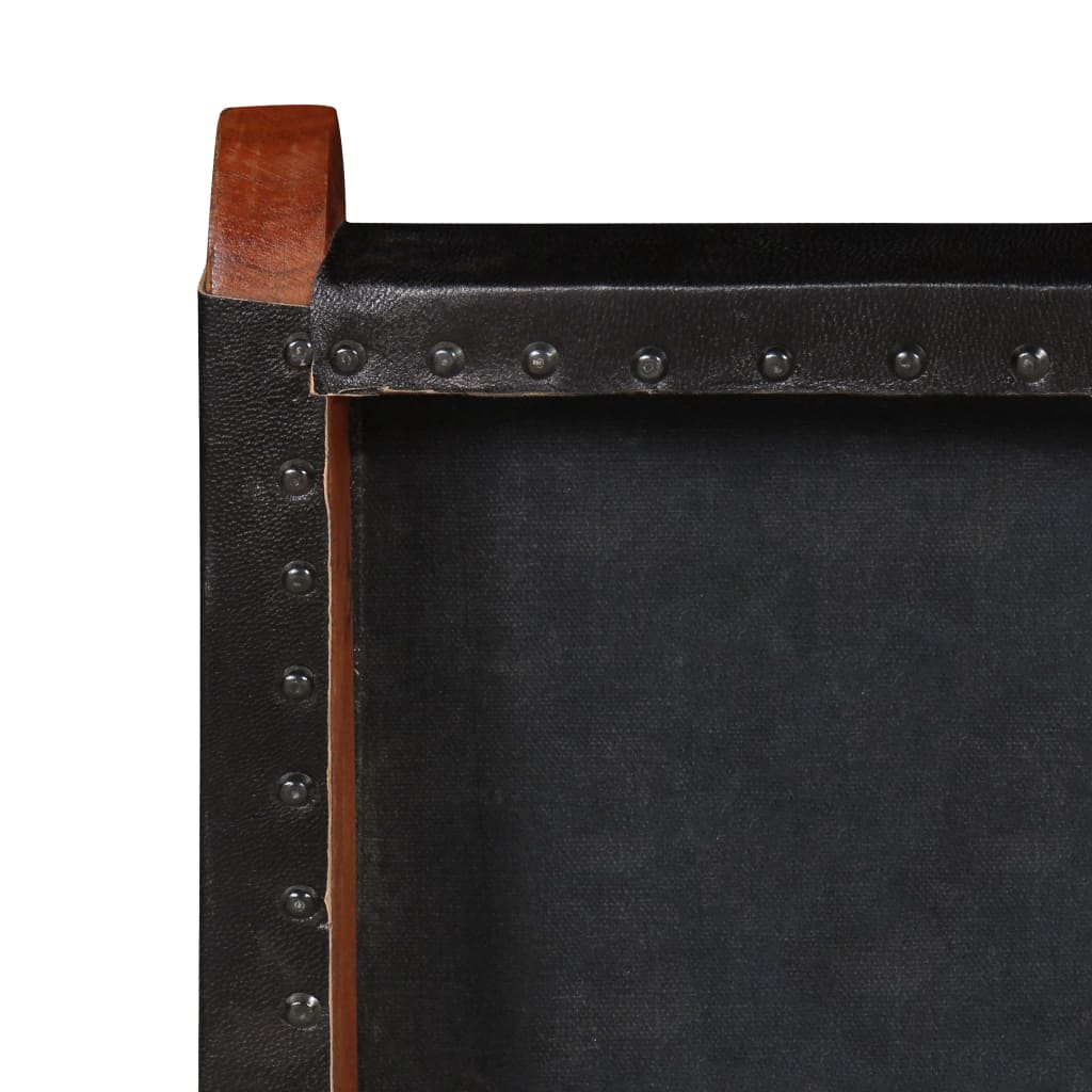 Chaise de relaxation pliable Noir Cuir véritable - XIOS