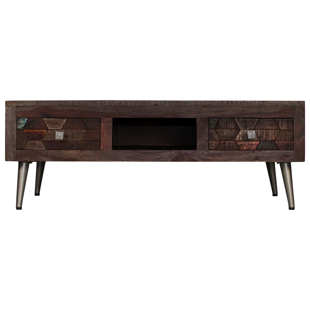 Table basse Bois de récupération solide 100x60x35 cm - XIOS