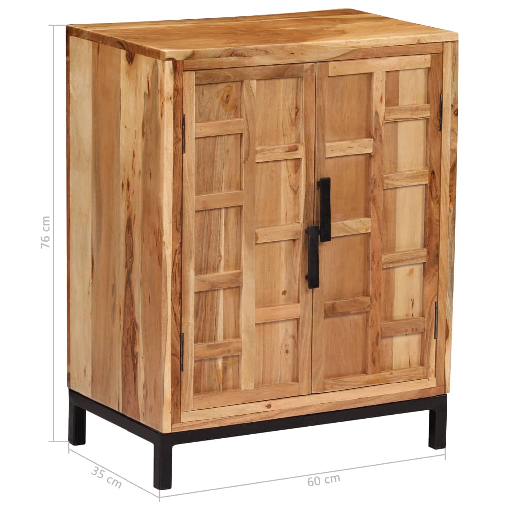 Buffet Bois d'acacia solide 60x35x76 cm Marron - XIOS