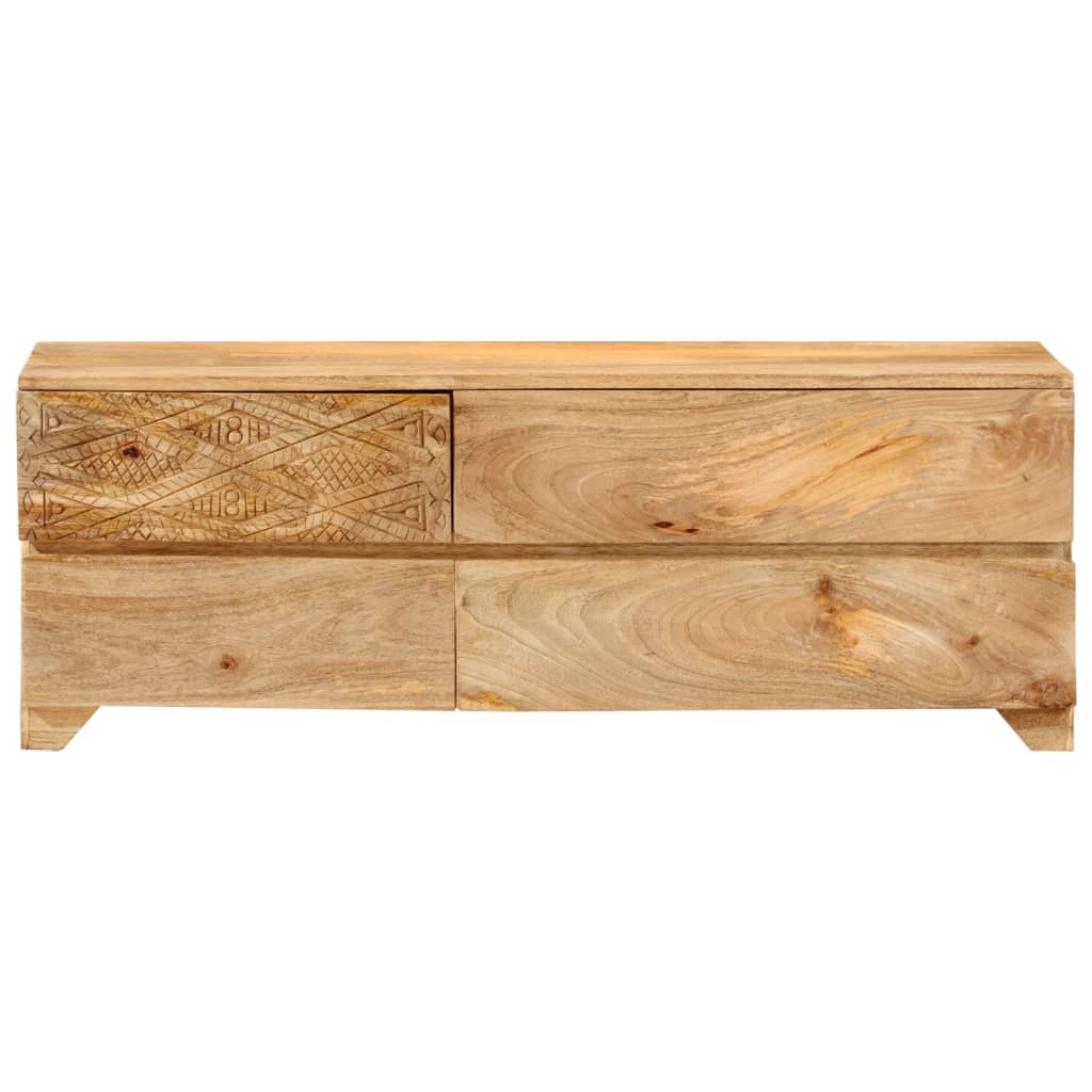 Meuble TV Bois de manguier solide 110x30x40 cm - XIOS