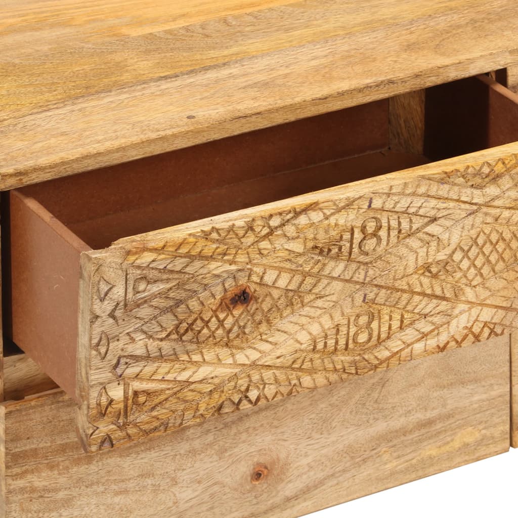 Meuble TV Bois de manguier solide 110x30x40 cm - XIOS