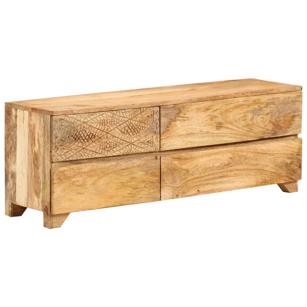 Meuble TV Bois de manguier solide 110x30x40 cm - XIOS