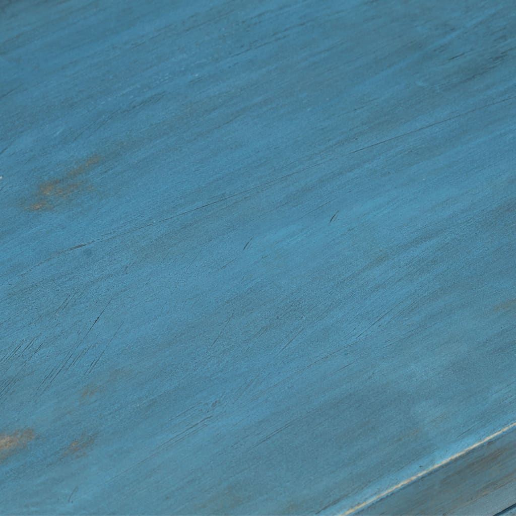 Table de chevet Bois de manguier massif 40x30x50 cm Bleu - XIOS