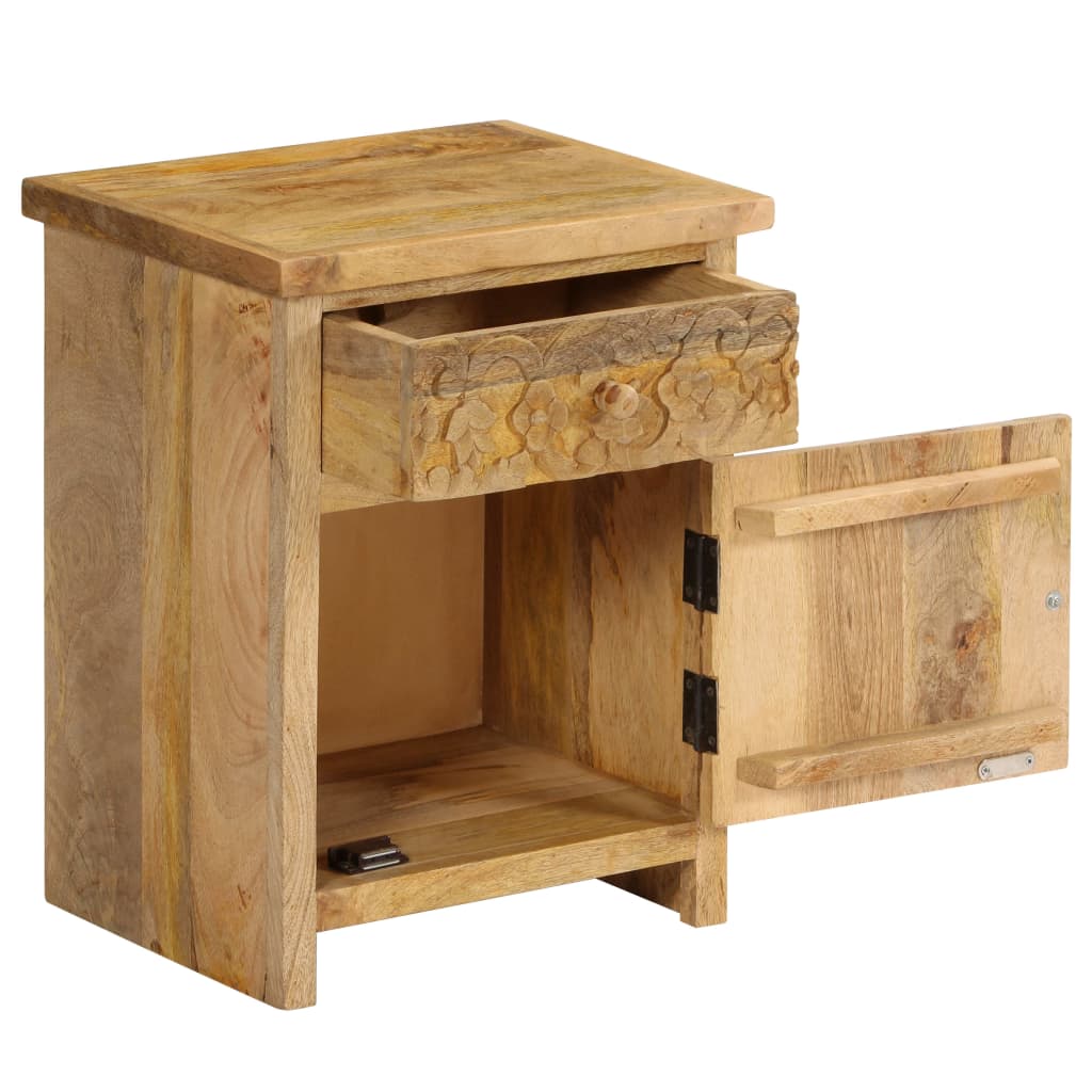 Table de chevet Bois de manguier massif 40x30x50 cm - XIOS