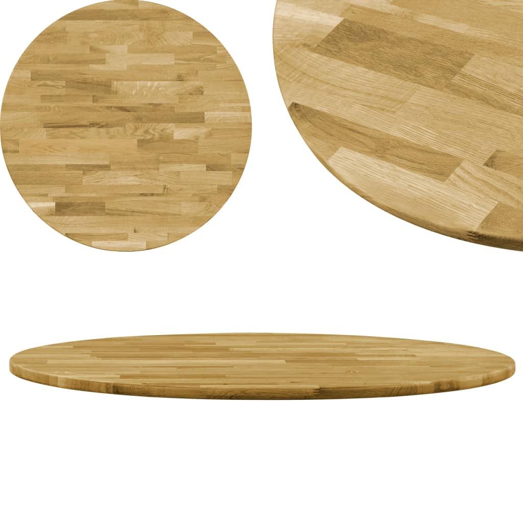 Dessus de table Bois de chêne massif Rond 23 mm 700 mm - XIOS