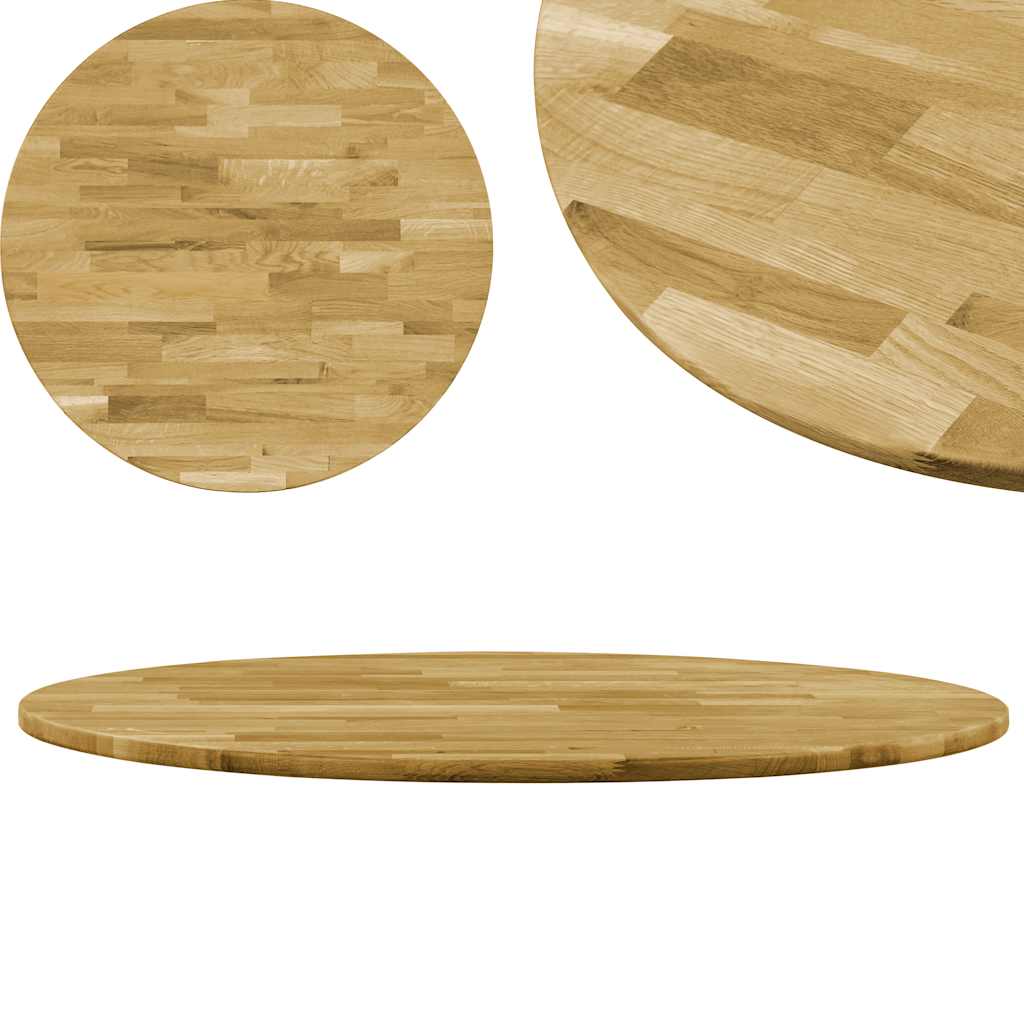 Dessus de table Bois de chêne massif Rond 23 mm 700 mm - XIOS