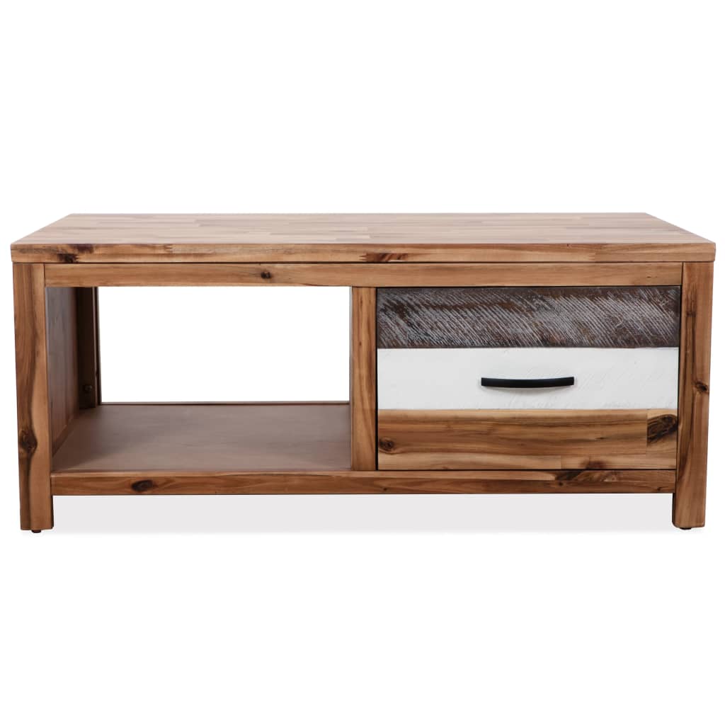 Table basse Bois d'acacia massif 90x50x37,5 cm - XIOS