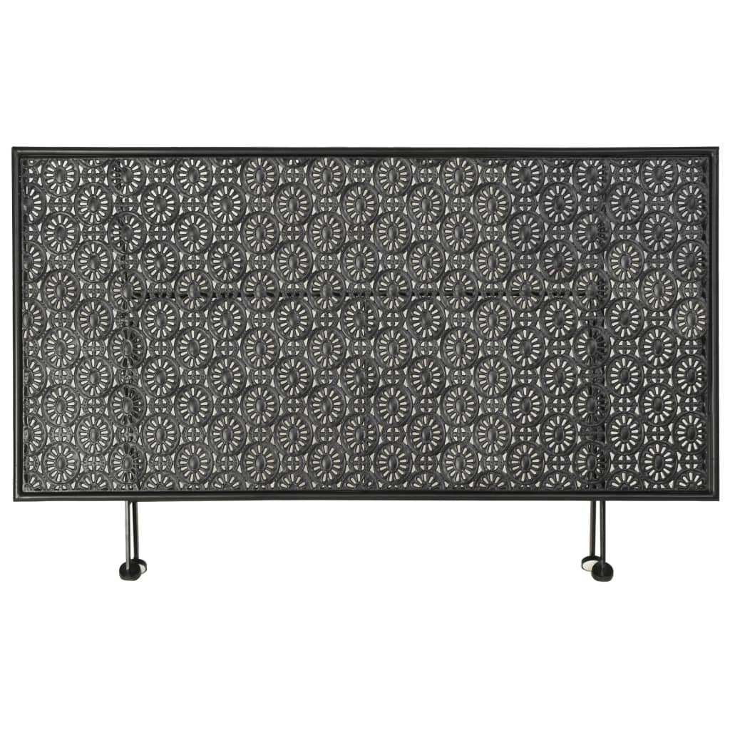 Table basse pliante Style vintage Métal 100x50x45 cm Noir - XIOS