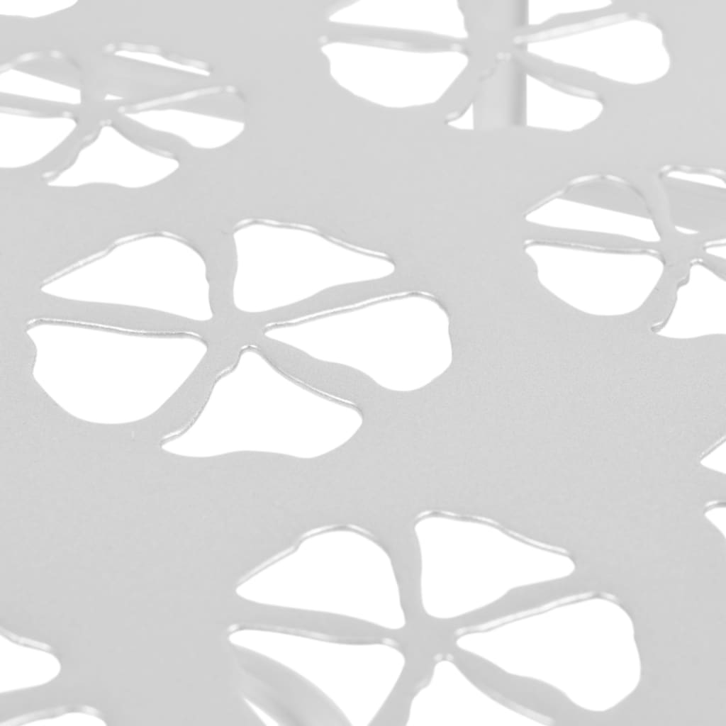 Table d'appoint Vintage Demi-ronde Métal 72x36x74 cm Argenté - XIOS