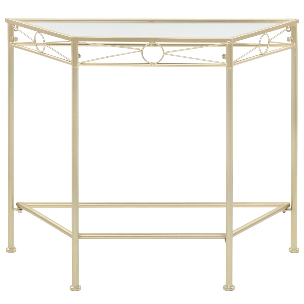 Table d'appoint Style vintage Métal 87 x 34 x 73 cm Doré - XIOS