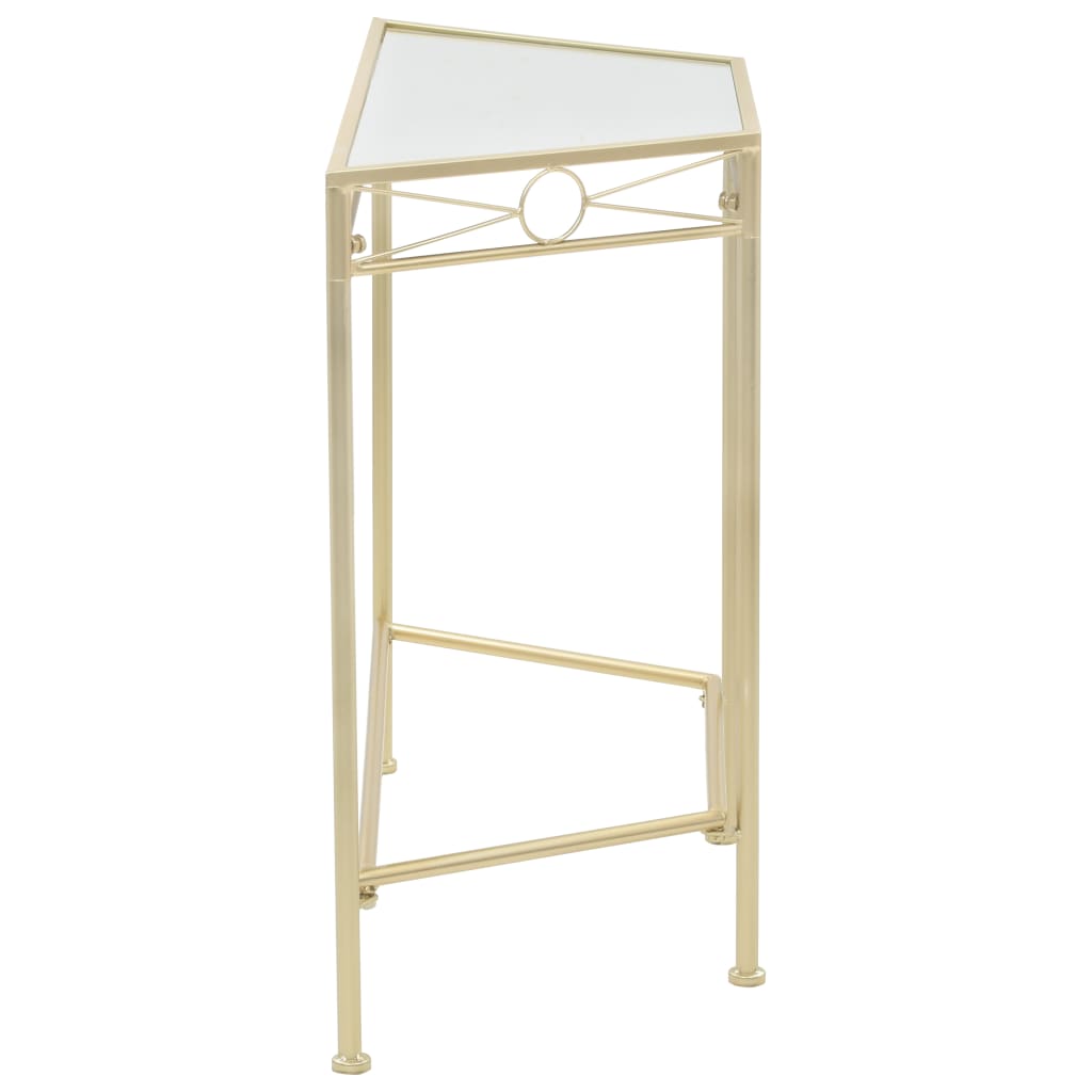 Table d'appoint Style vintage Métal 87 x 34 x 73 cm Doré - XIOS