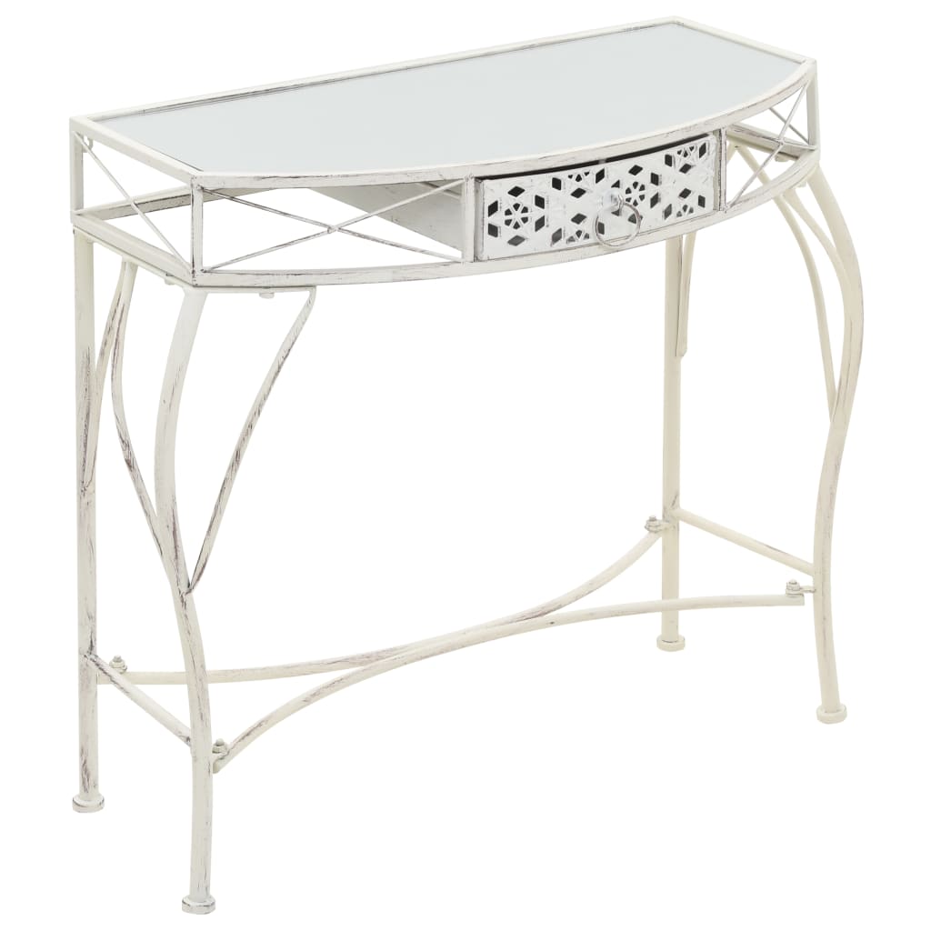 Table d'appoint Style français Métal 82 x 39 x 76 cm Blanc - XIOS
