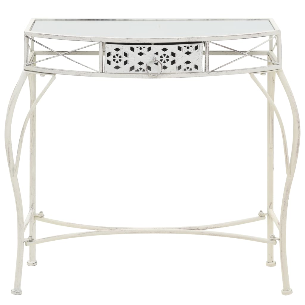 Table d'appoint Style français Métal 82 x 39 x 76 cm Blanc - XIOS