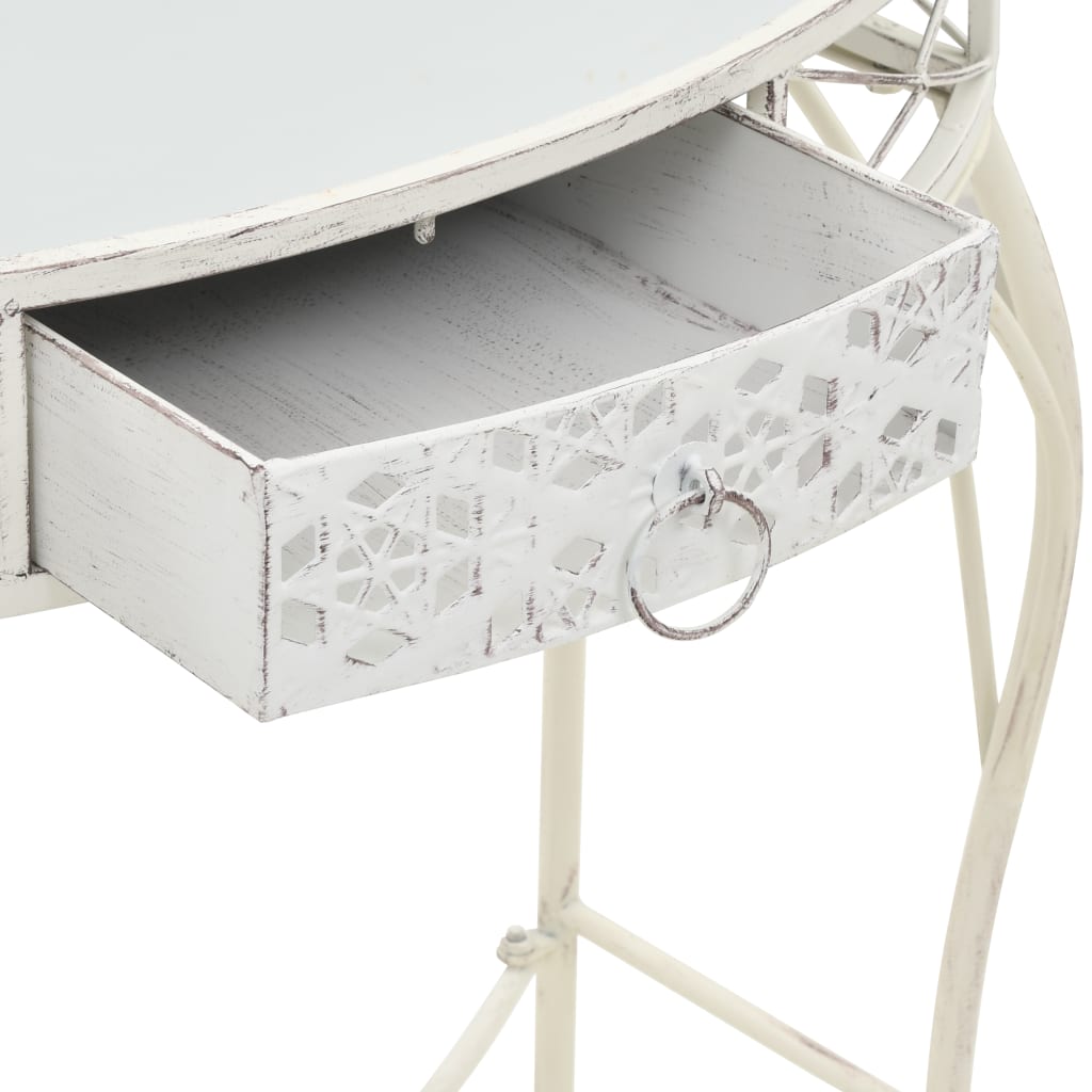 Table d'appoint Style français Métal 82 x 39 x 76 cm Blanc - XIOS