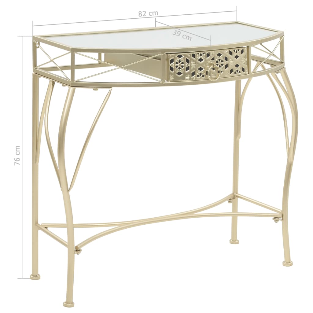 Table d'appoint Style français Métal 82 x 39 x 76 cm Doré - XIOS