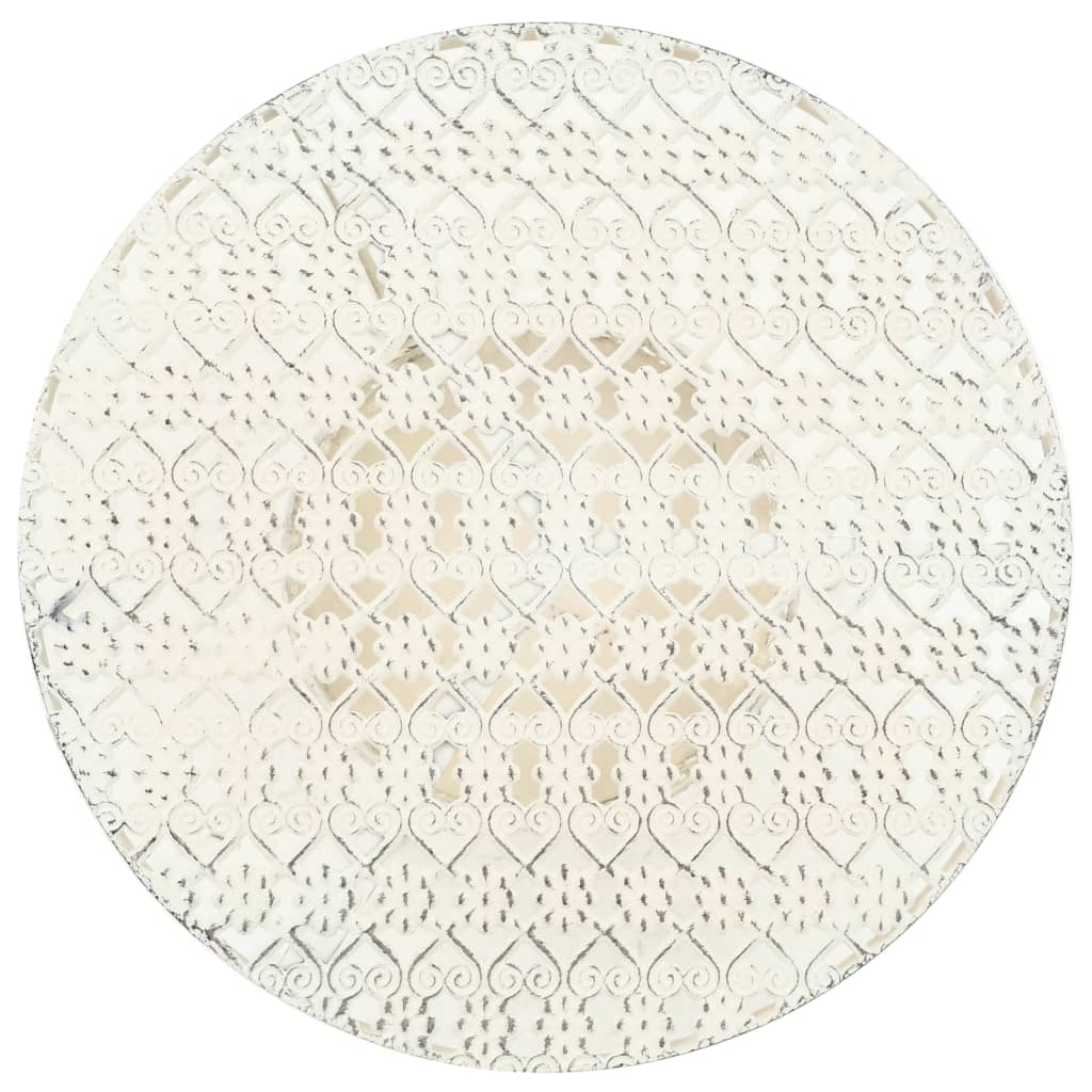 Table de bistro Style vintage Ronde Métal 40x70 cm Blanc