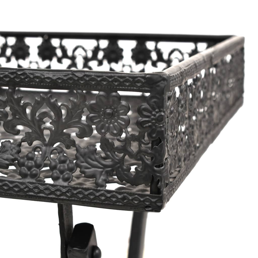 Table à thé pliante Style vintage Métal 58 x 35 x 72 cm Noir - XIOS