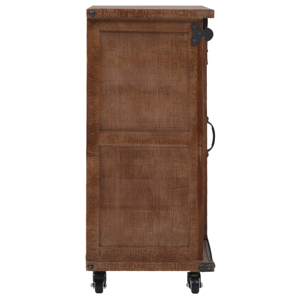Armoire de rangement Bois de sapin massif 64x33,5x75 cm Marron - XIOS