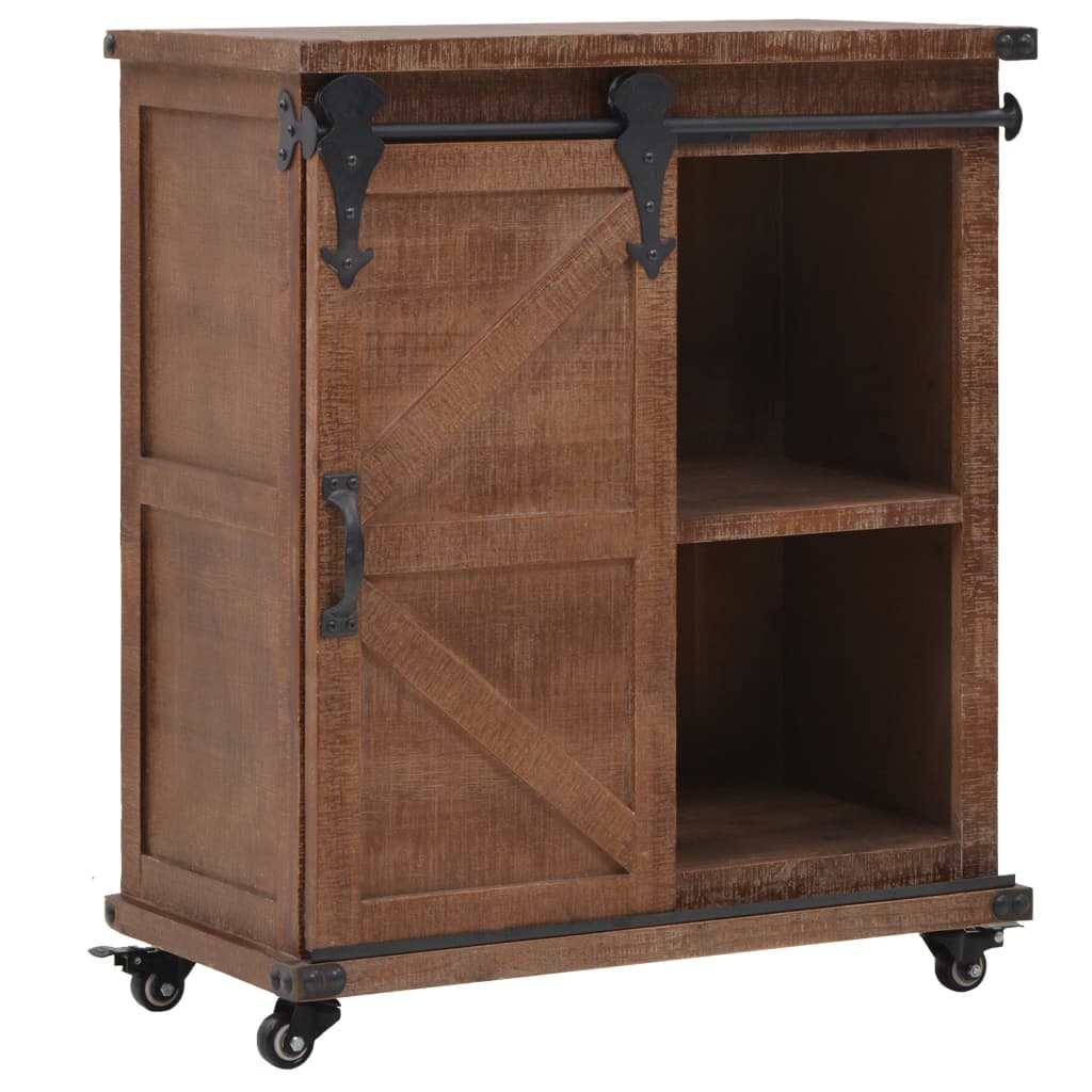 Armoire de rangement Bois de sapin massif 64x33,5x75 cm Marron - XIOS